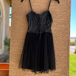 SMALL MUSTARDSEED BLACK CORSET DRESS